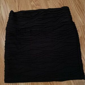 Twik Simons Black Textured Fabric Skirt Size Medium
